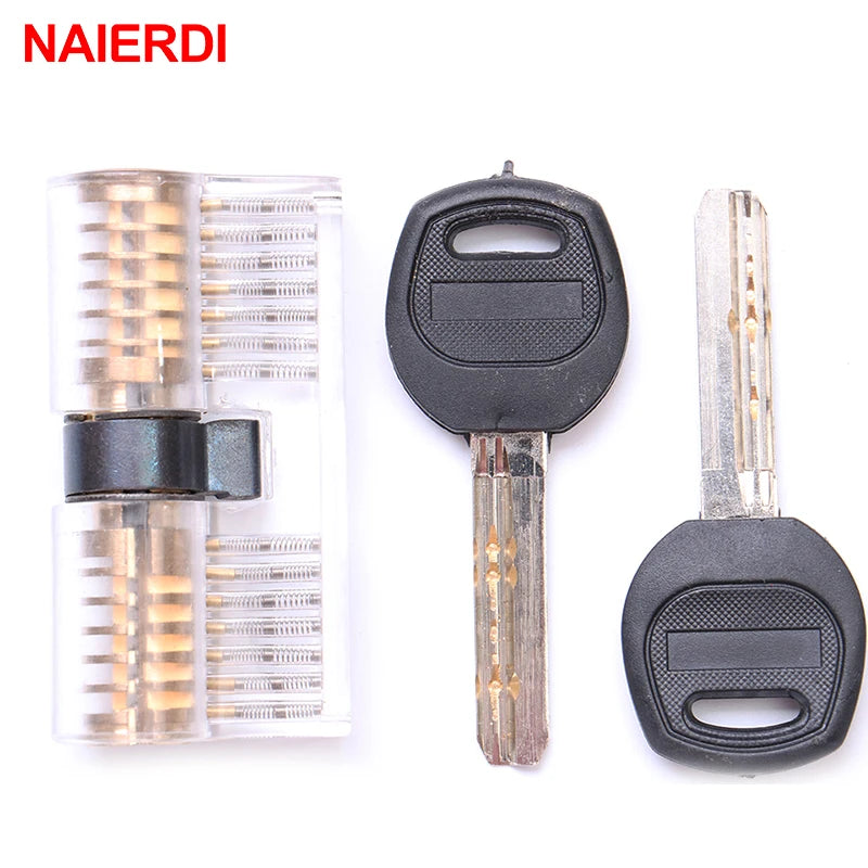 NAIERDI Cutaway Practice Cylinder with Keys
