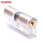 NAIERDI Transparent Euro Cylinder – Practice Lock with Keys – image 3