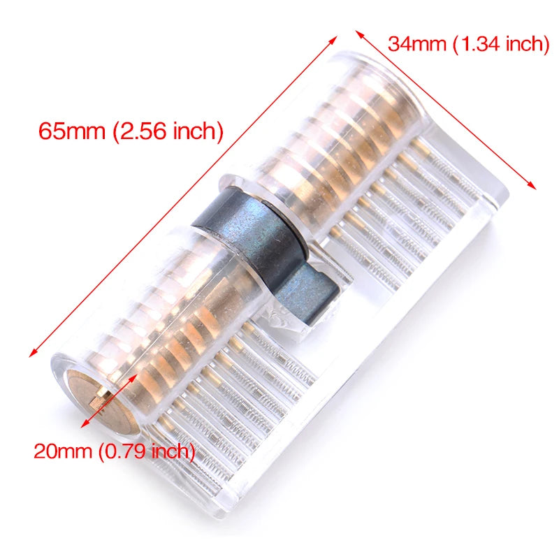 NAIERDI Transparent Euro Cylinder – Practice Lock with Keys – image 9