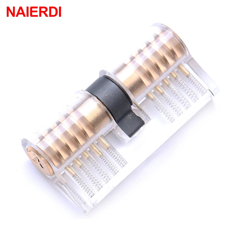 NAIERDI Transparent Euro Cylinder – Practice Lock with Keys – image 2