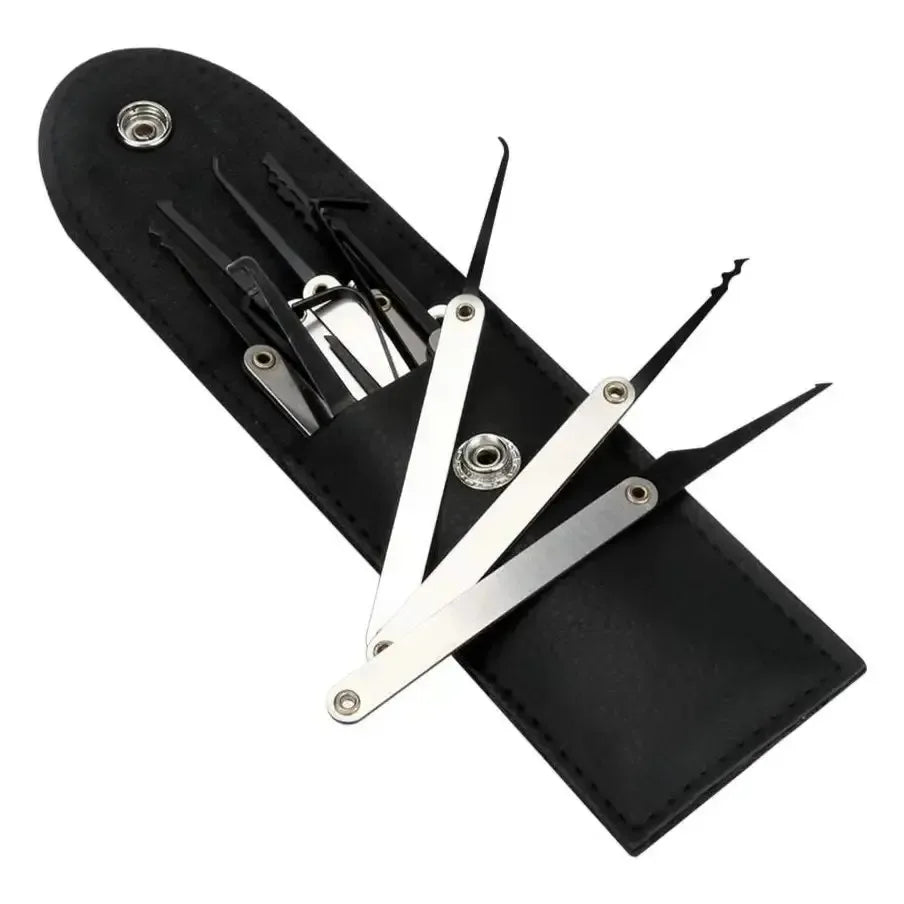 Starter Lock Pick Set – 15 Picks + Transparent Padlock + Pouch – image 7