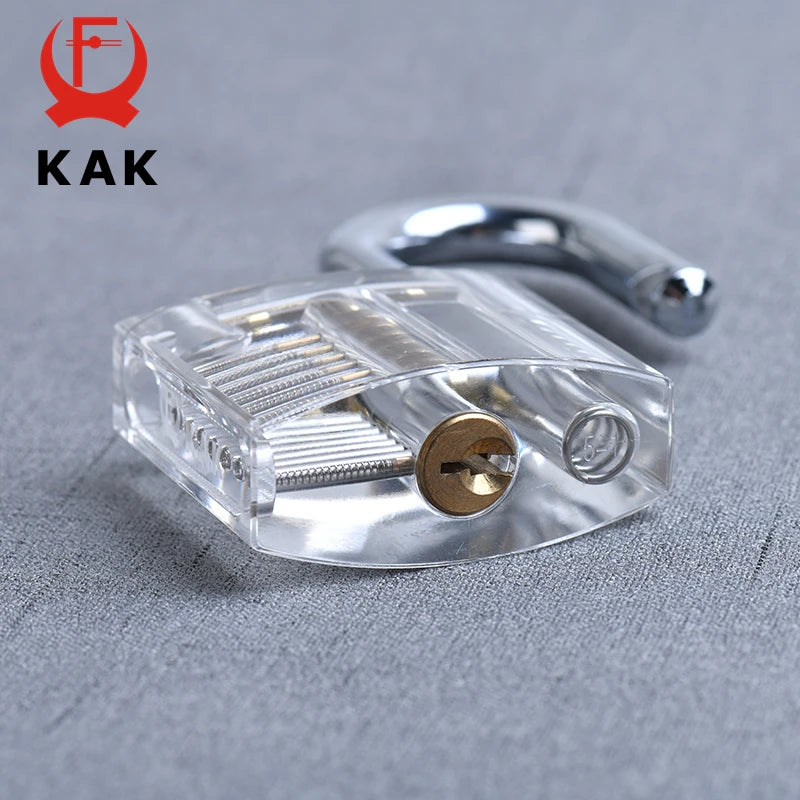 KAK Transparent Practice Padlock 80×50 mm with Keys – image 2