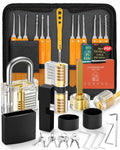 Complete Lock Picking Kit – 38 Picks, 4 Practice Locks, Zip Case & E-Guide