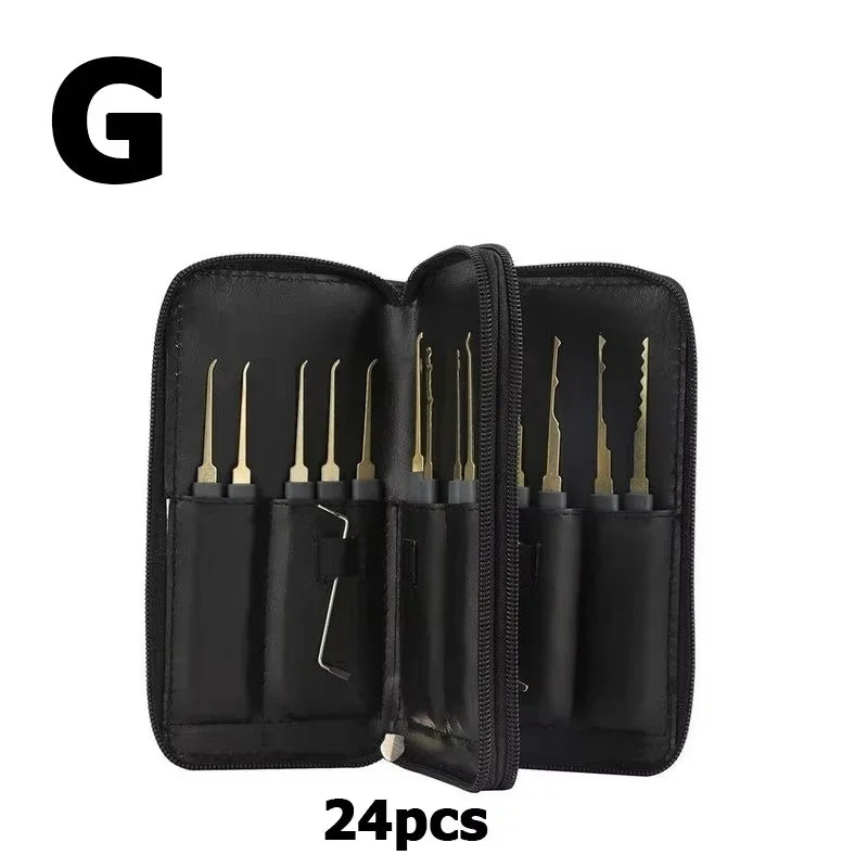 Lock Pick Set in Leather Zip Case – 10 or 24 Picks – image 23