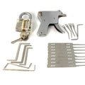 4-in-1 Beginner Training Kit – Picks, Tension Wrenches, Snap Gun & Transparent Padlock