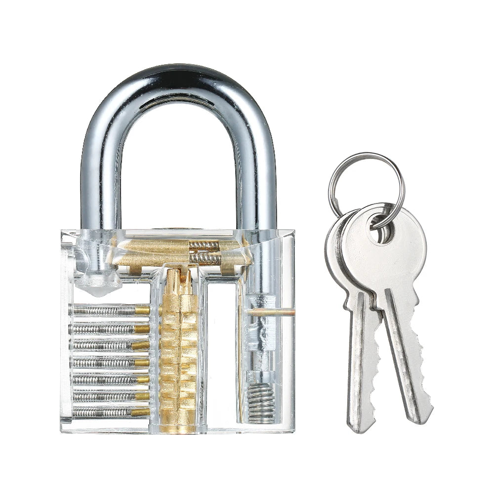 Practice Lock Set – 8 Transparent Locks (Padlocks, Cylinders, Tubular) – image 3