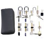 Workshop Practice Set – 9 Transparent Locks + 24 Titanium-Plated Picks – image 2