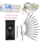 Beginner Lock Pick Kit – 15 Picks, Pouch, Optional Transparent Padlock – image 3