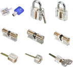 Workshop Practice Set – 9 Transparent Locks + 24 Titanium-Plated Picks – image 5