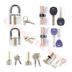 KAK Transparent Practice Padlock Set – 7 Locks with Keys