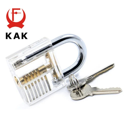 KAK Transparent Practice Padlock 80×50 mm with Keys – image 17