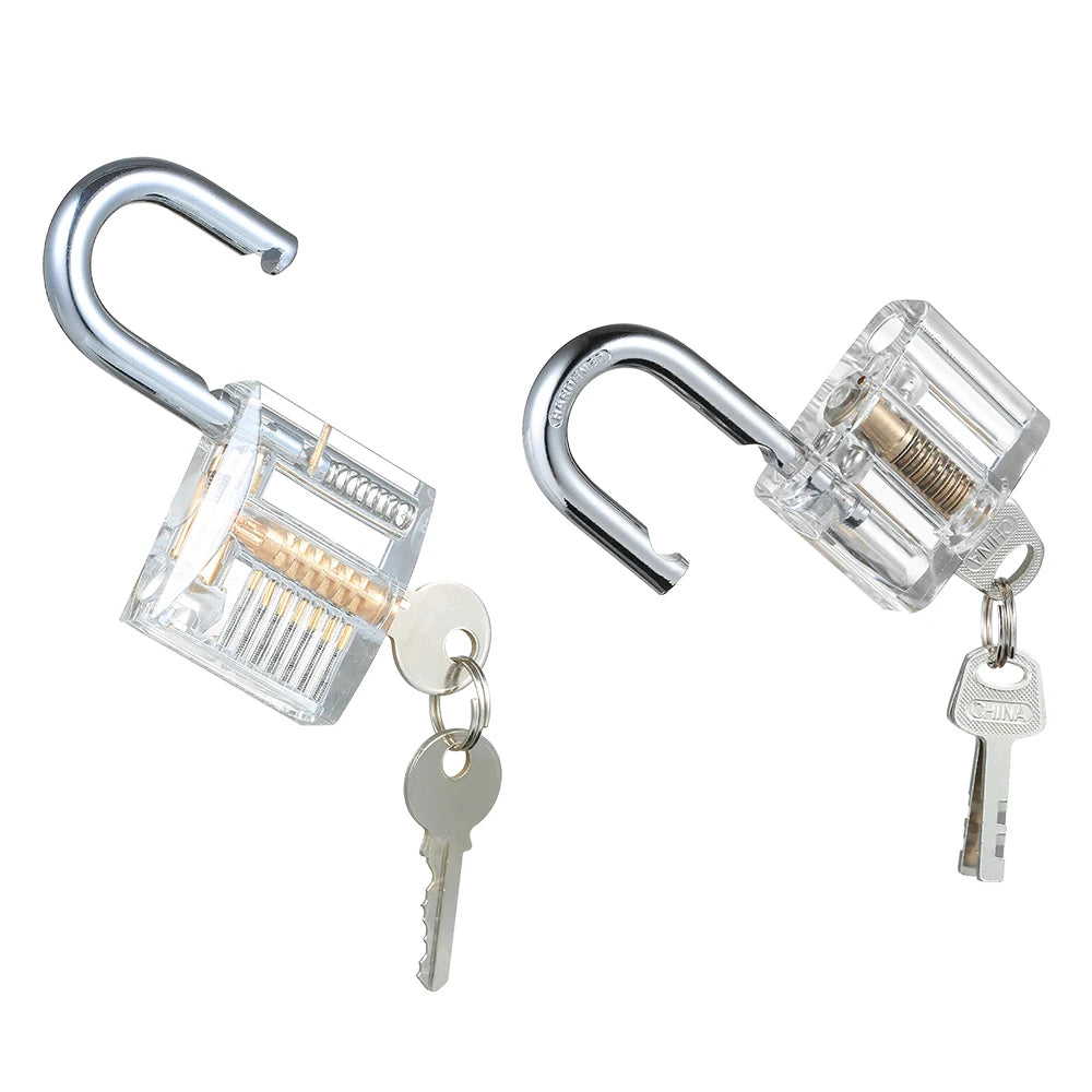 Practice Lock Set – 8 Transparent Locks (Padlocks, Cylinders, Tubular) – image 11
