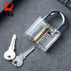 KAK Transparent Practice Padlock 80×50 mm with Keys