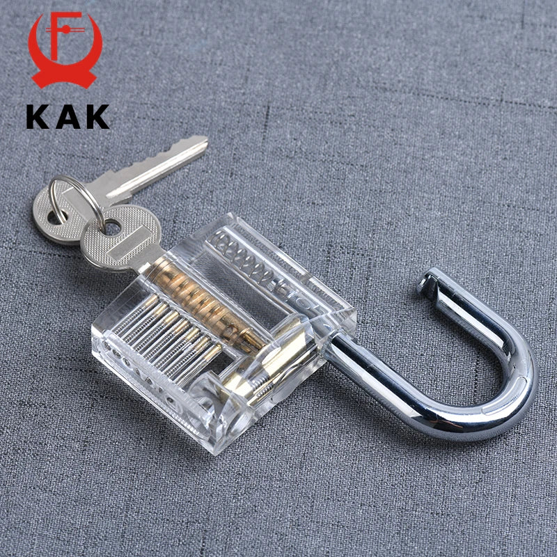 KAK Transparent Practice Padlock 80×50 mm with Keys – image 3