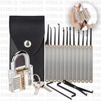 Beginner Lock Pick Kit – 15 Picks, Pouch, Optional Transparent Padlock – image 2