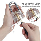 Lock Pick Set – 30 Picks, 2 Transparent Padlocks, Zip Case – image 6