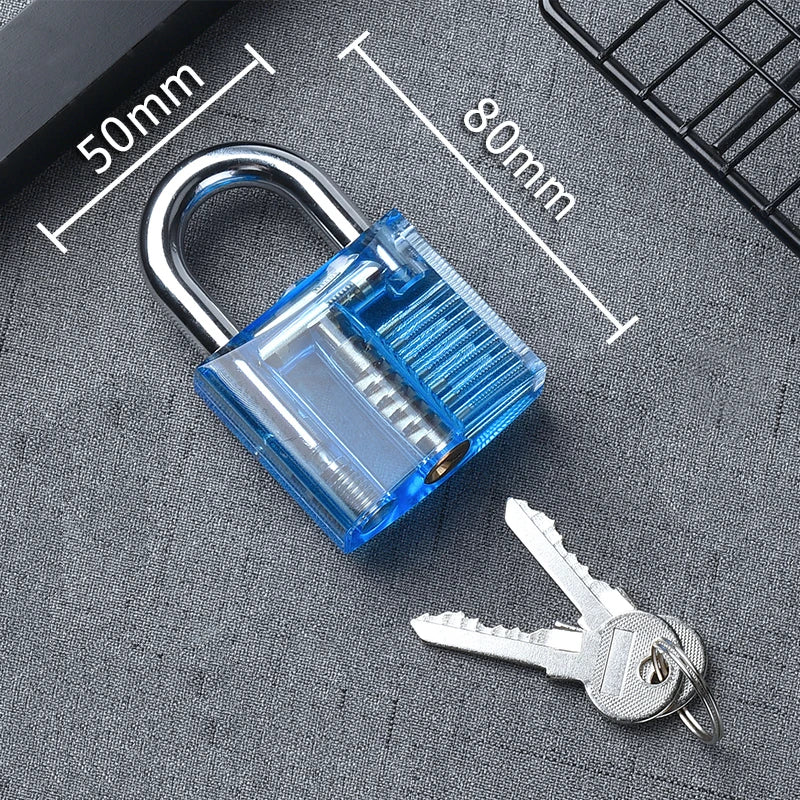 KAK Transparent Practice Padlock 80×50 mm with Keys – image 4