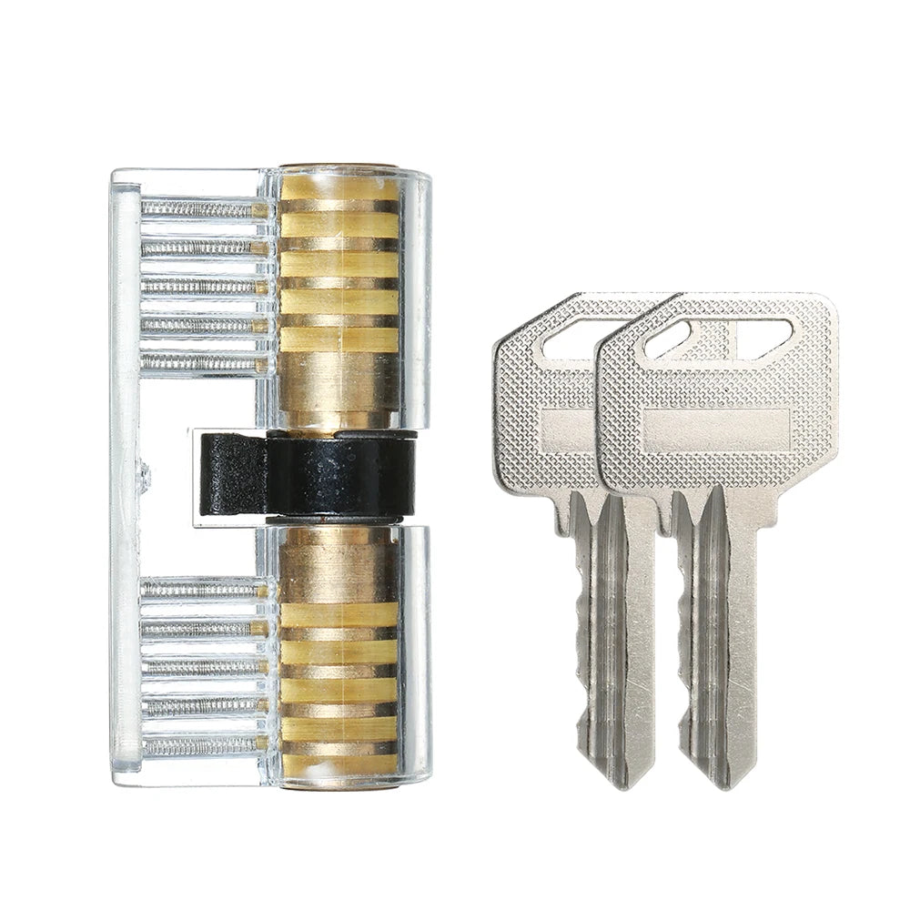 Practice Lock Set – 8 Transparent Locks (Padlocks, Cylinders, Tubular) – image 5