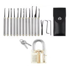 Starter Lock Pick Set – 15 Picks + Transparent Padlock + Pouch – image 2