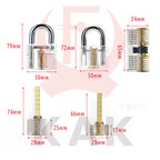 KAK Transparent Practice Padlock Set – 7 Locks with Keys – image 6