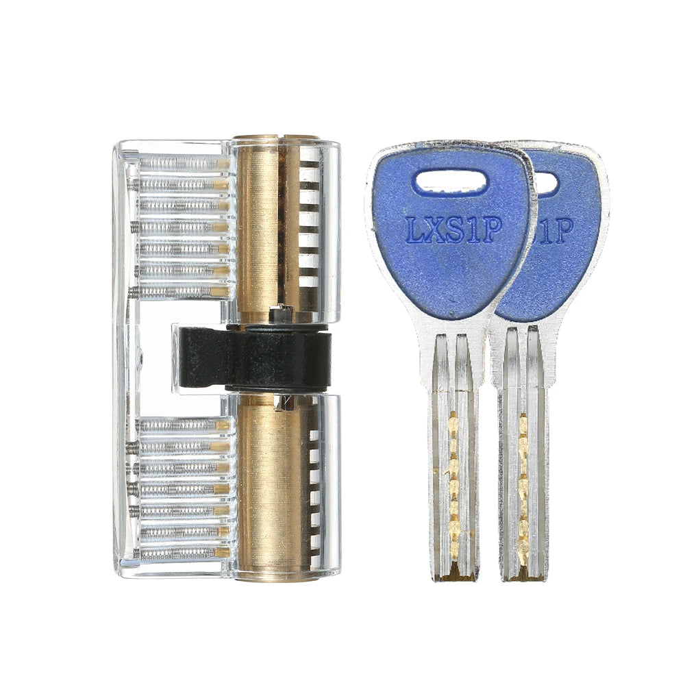 Practice Lock Set – 8 Transparent Locks (Padlocks, Cylinders, Tubular) – image 4